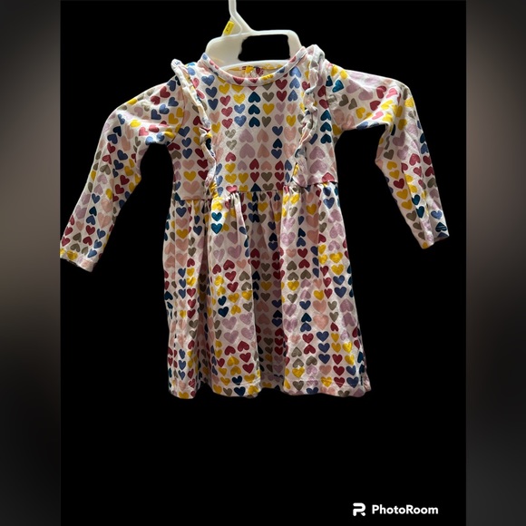 Toddler Girls Heart Tiered Ruffle Dress 2T Multi Carters - Picture 1 of 2
